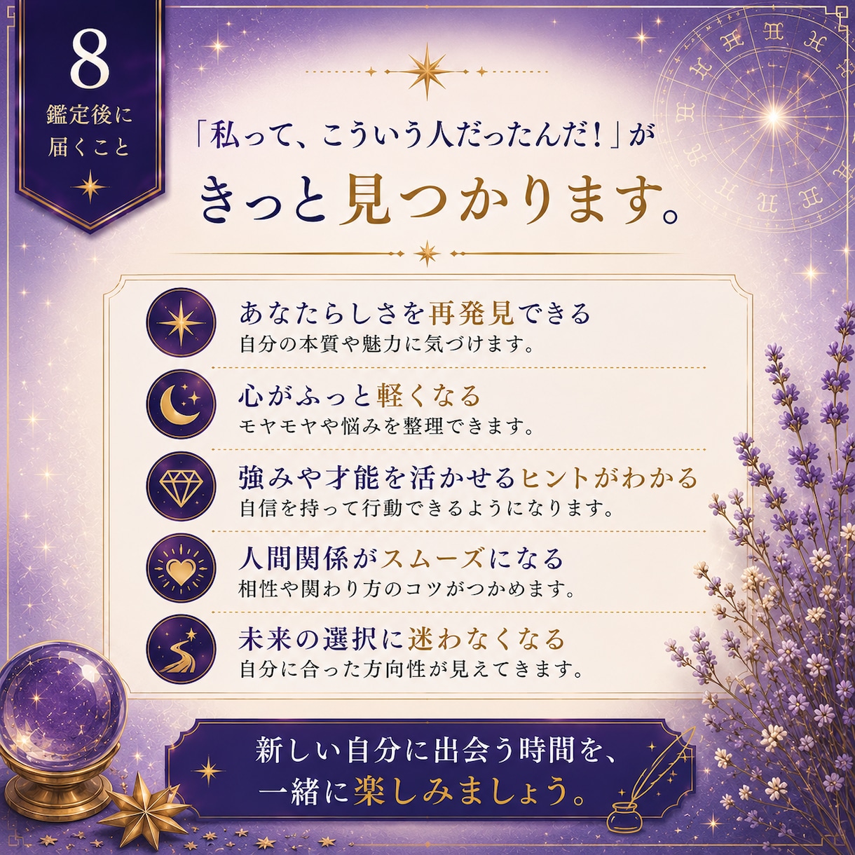 星から「あなただけの取扱説明書」を作ります 本質・才能・恋愛・仕事をホロスコープで読み解きます イメージ8