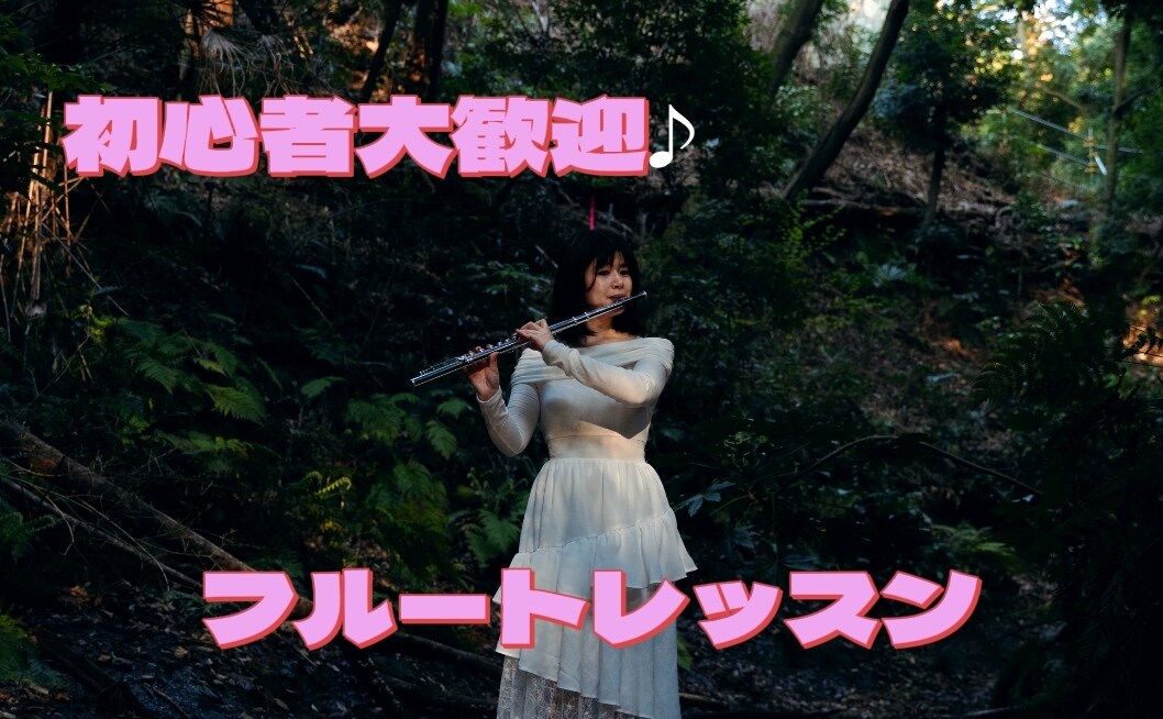 初心者歓迎♪フルートを基礎から丁寧にレッスンします 音の出し方から丁寧にサポート♪楽譜が読めなくても大丈夫です イメージ1