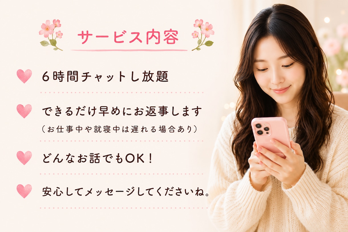 チャットし放題♪対人トラブル等お悩み寄り添います あなたのペースを大切にしながら否定せず最後までお聞きします イメージ1