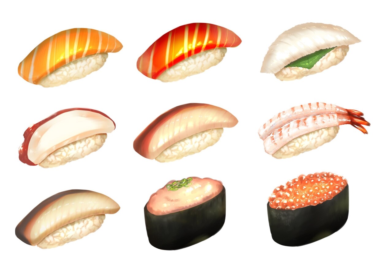 最速当日納品！食べ物のイラスト描きます リアルもキャッチーもおまかせください！(セット価格も！) イメージ4