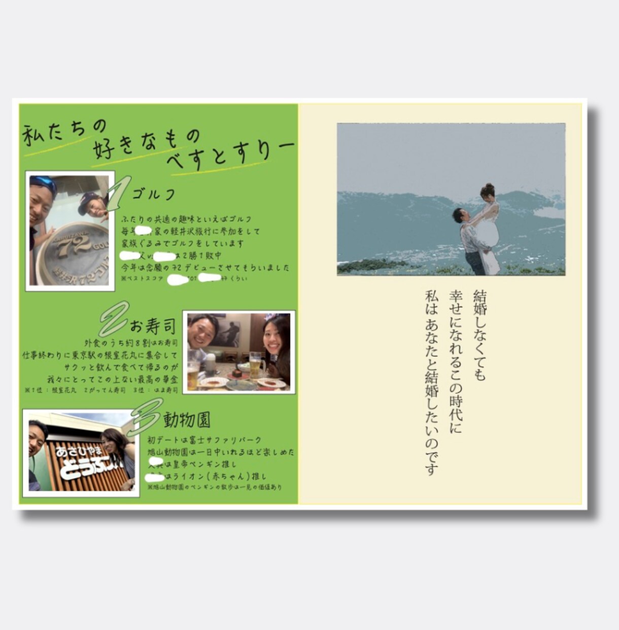 雑誌風★完全オリジナルプロフィールブックを作ります 雑誌POPEYE風／妥協しない結婚式を作りたい方へ イメージ6
