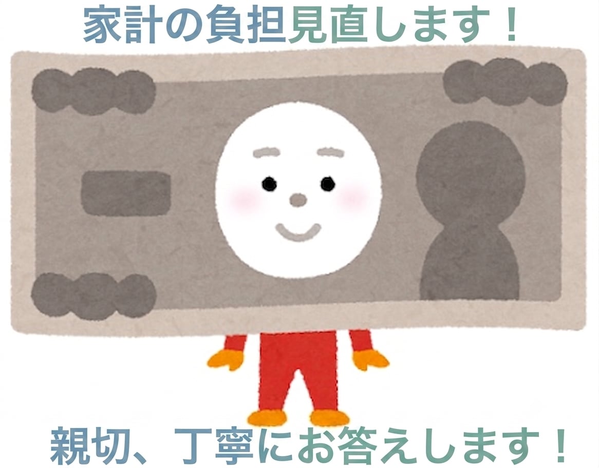 初心者向け家計見直し、FP3級が丁寧にお伝えします 専門用語は使いません！長年の知識で優しくサポートします イメージ1