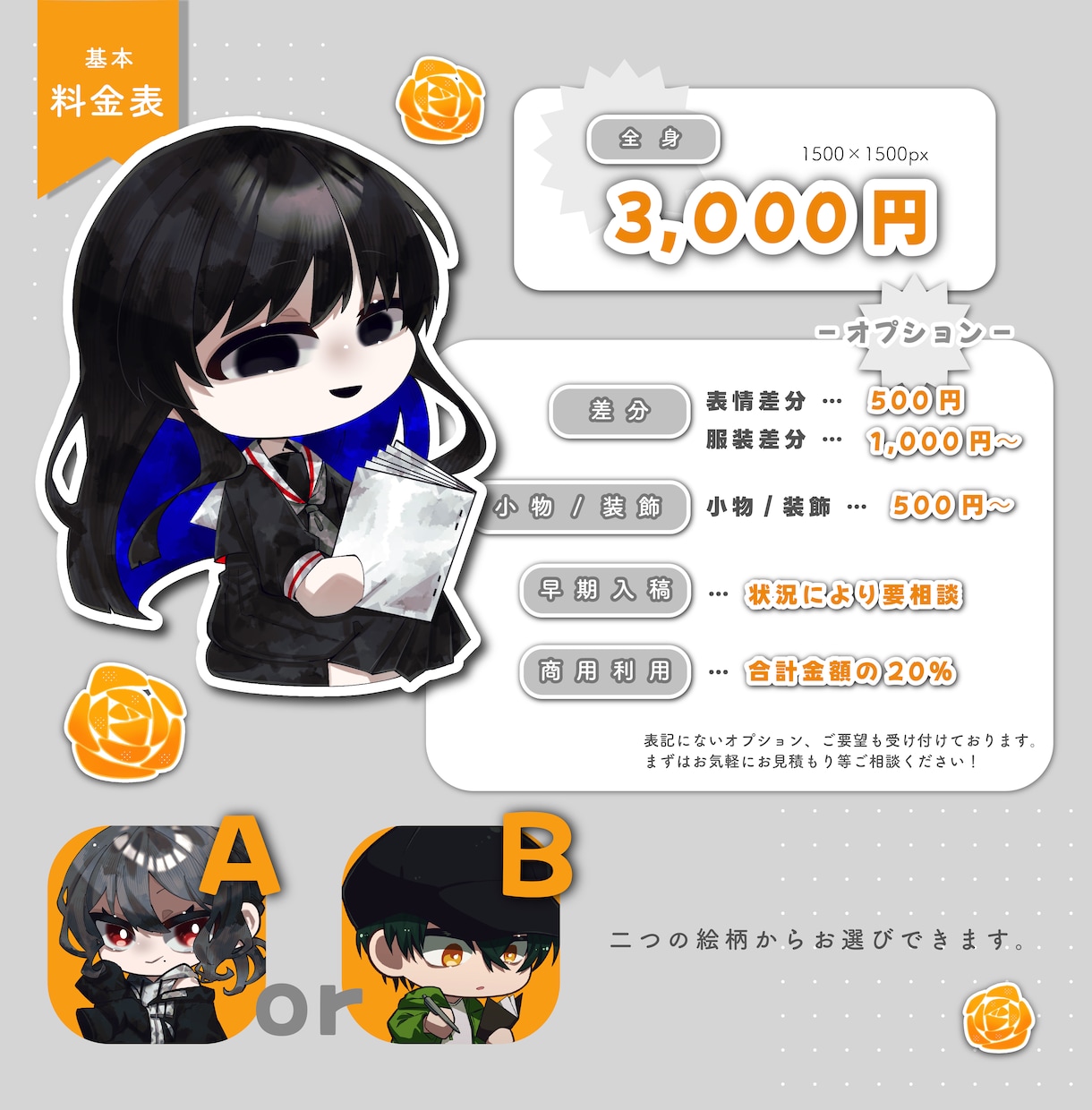 キャンペーン中 ✧ SDキャラ制作いたします あなただけのキャラクターを可愛いSDイラストにします。 イメージ2