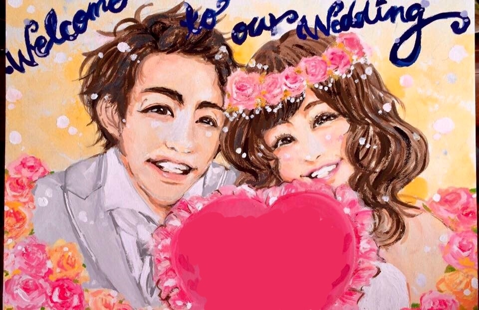 思い出に残るきらきらなウェルカムボードを描きます 人生の節目のウェディングを華やかにイラストで表現 イメージ7