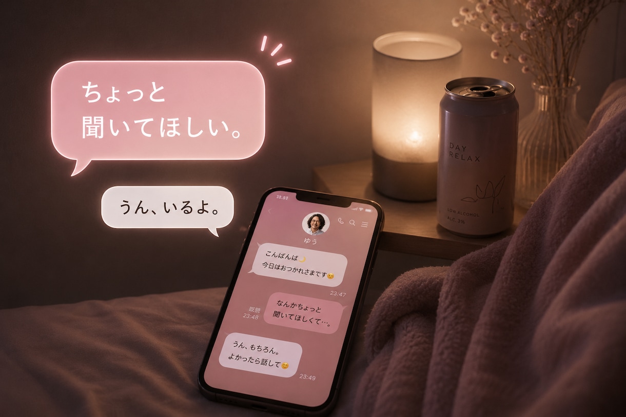 ちょっと聞いて欲しいあなた、お付き合いします なんとなく寂しい、誰かに受け止めて欲しい、まずは雑談から。 イメージ2