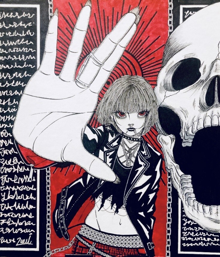 オリジナルアナログイラスト描きます ダークで緻密なかっこいいイラストが得意です イメージ3