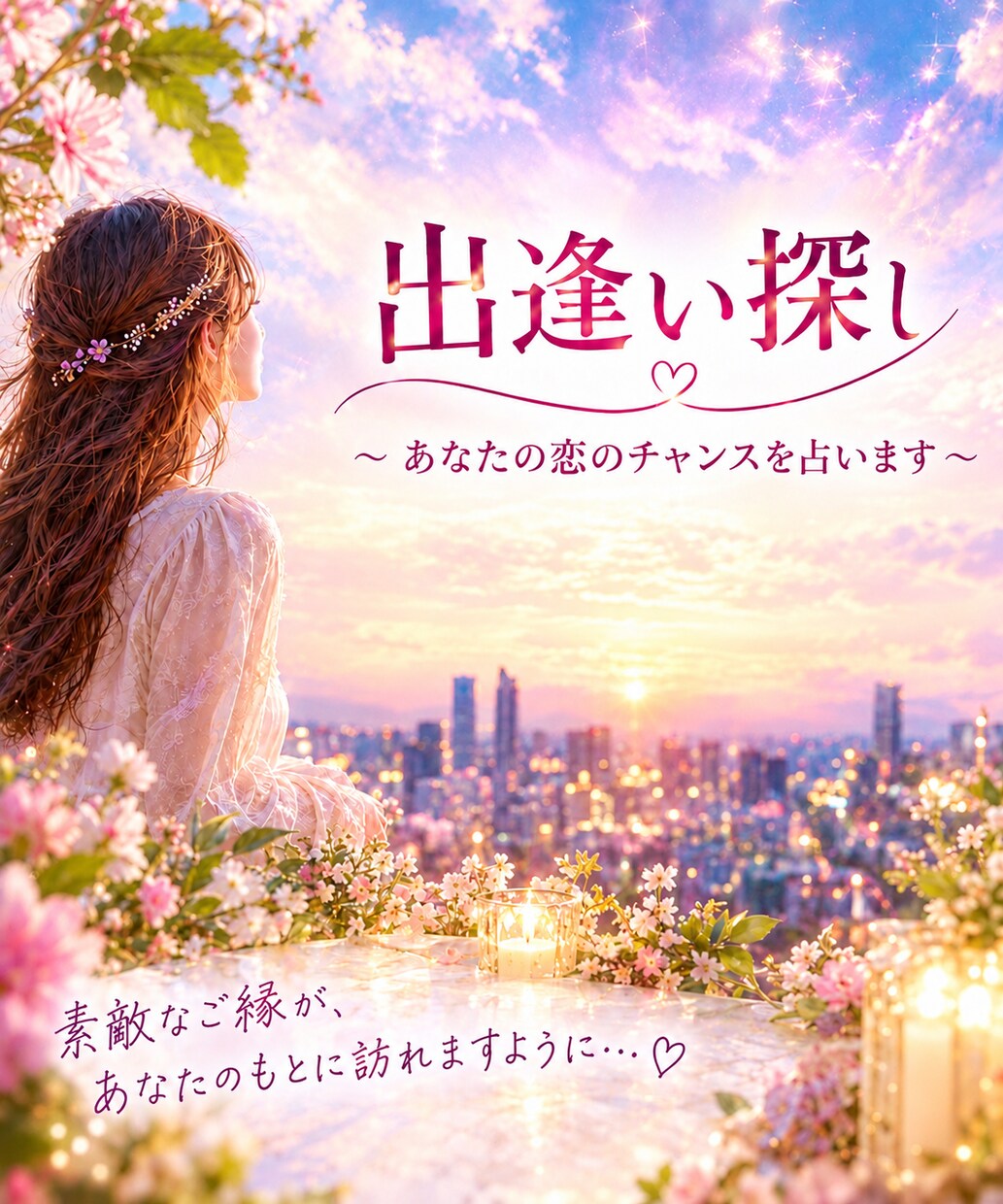 出逢い探し♡訪れるご縁と恋のチャンスを占います どんな人と出逢う？いつ？出逢いの場所やきっかけまで紐解きます イメージ1