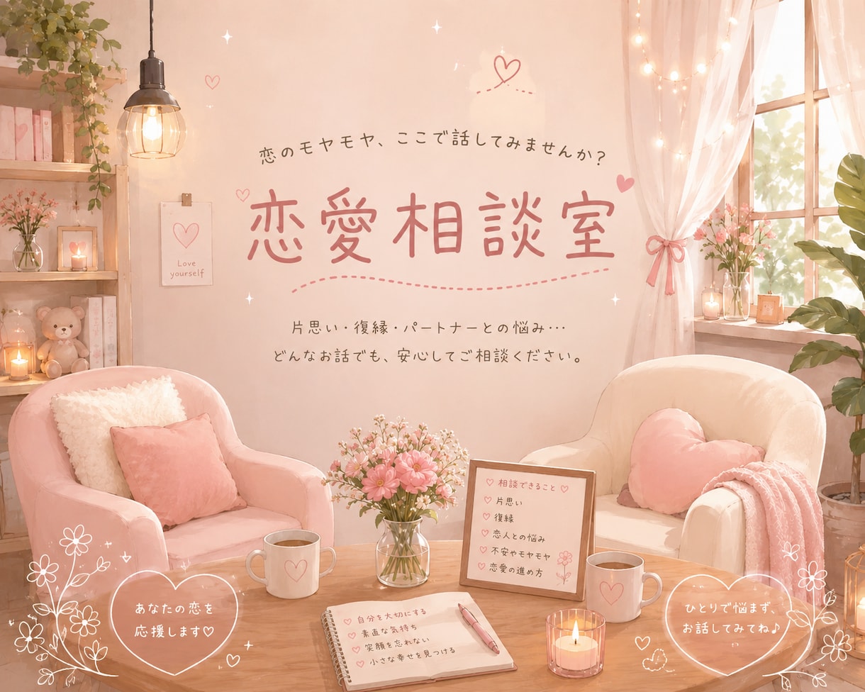 恋愛相談受け付けます どんな些細なことでもお聞きします♪ イメージ1