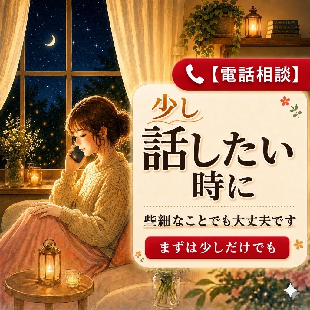 言葉にならない気持ち、お聴きします ただ話したい、ただ聴いてほしい時も安心してお話しください イメージ1