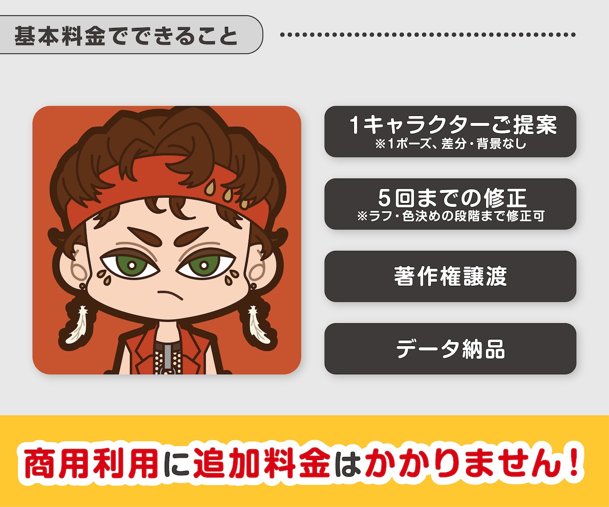 副業用に！カートゥーン風のキャラアイコン作成します ★商用利用可★ブログ・SNSアイコンにいかがですか？ イメージ2