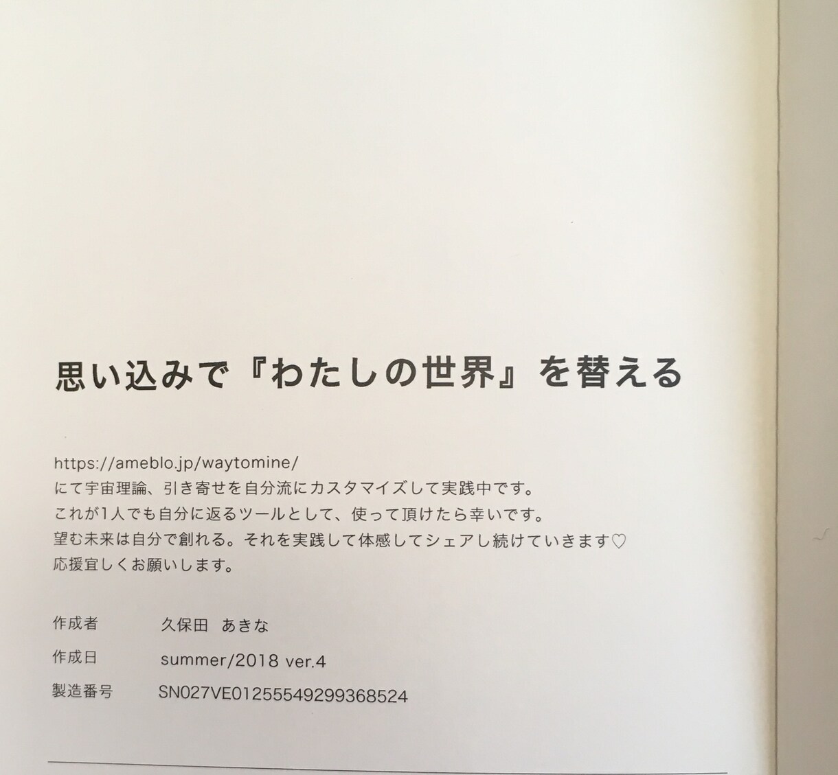 私が効果を出した引き寄せ理論をまとめた本を売ります 持ち運びが簡単A６サイズ６０ページのみ一日１ページトライ！ イメージ5