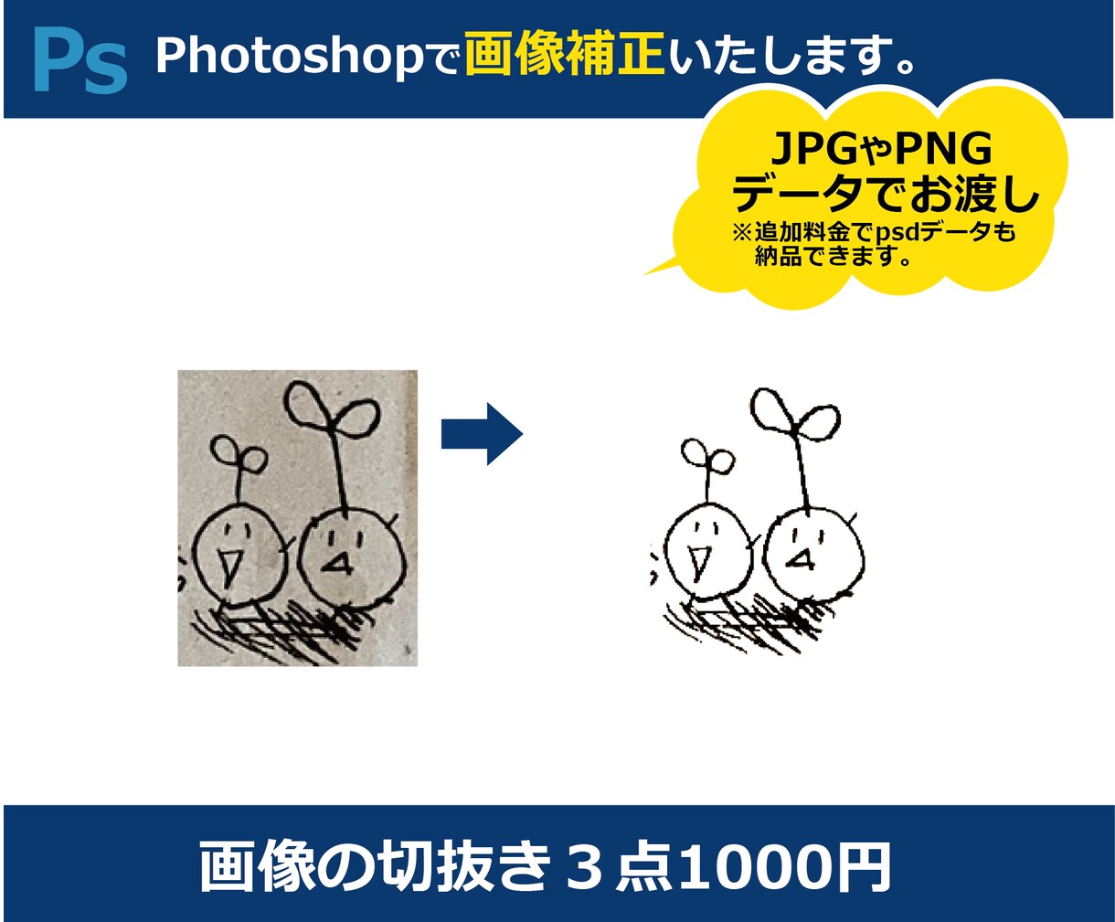 残しておきたい絵やイラストを補正してデータ化します データのアルバムやオリジナルグッズ作成などにも！ イメージ1