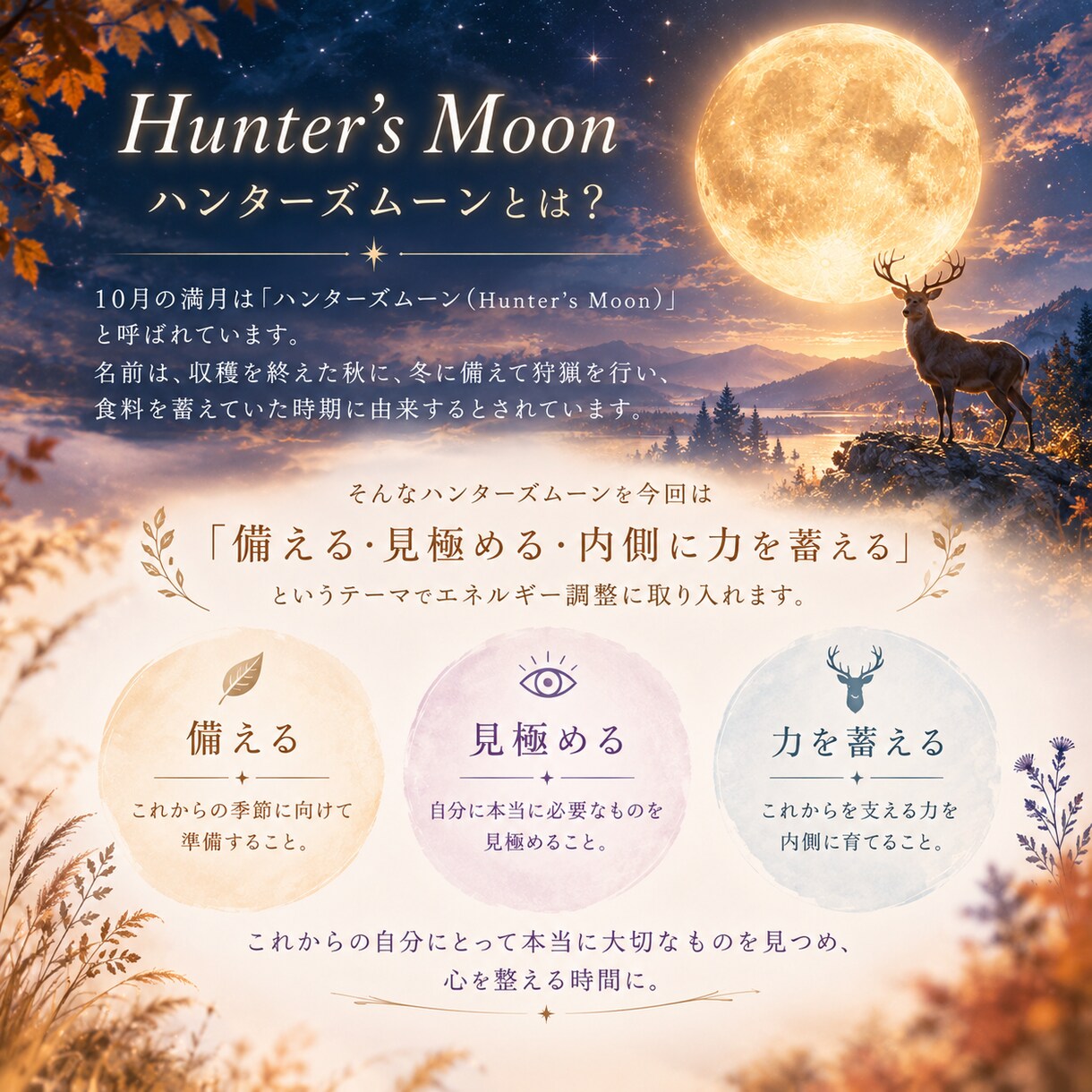 ハンターズムーンの満月エネルギー調整します ハンターズムーン♡手放しと次のステージへ イメージ2