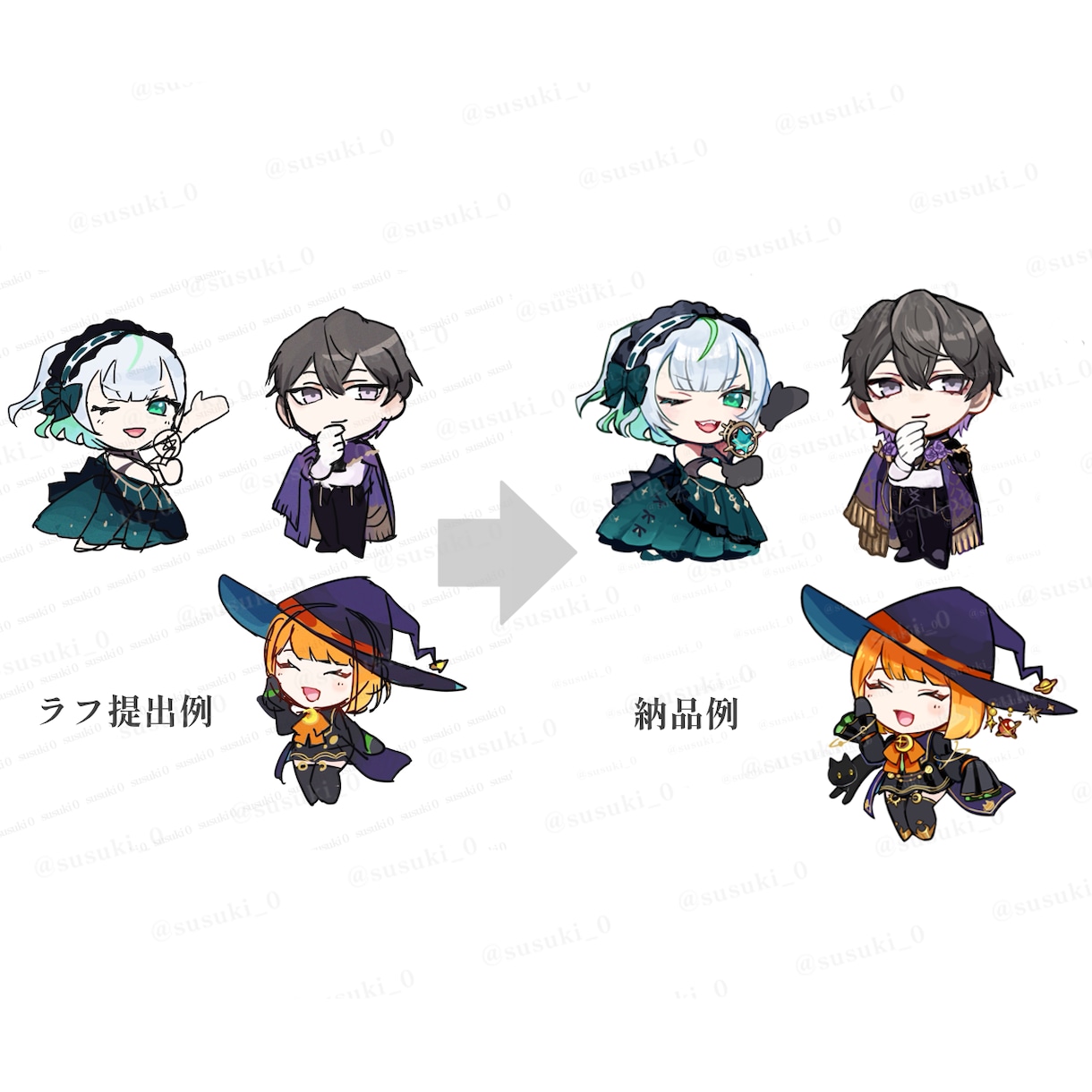 ミニキャラ・SDキャラ描きます 幅広く使えるミニキャライラストを作成させて頂きます！ イメージ4