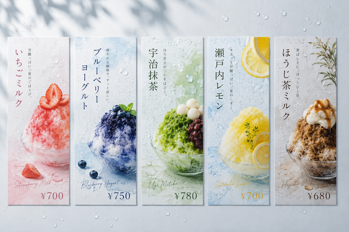 かき氷POPデザイン作ります 「1秒」で魅力が伝わる視覚的インパクト！ イメージ1