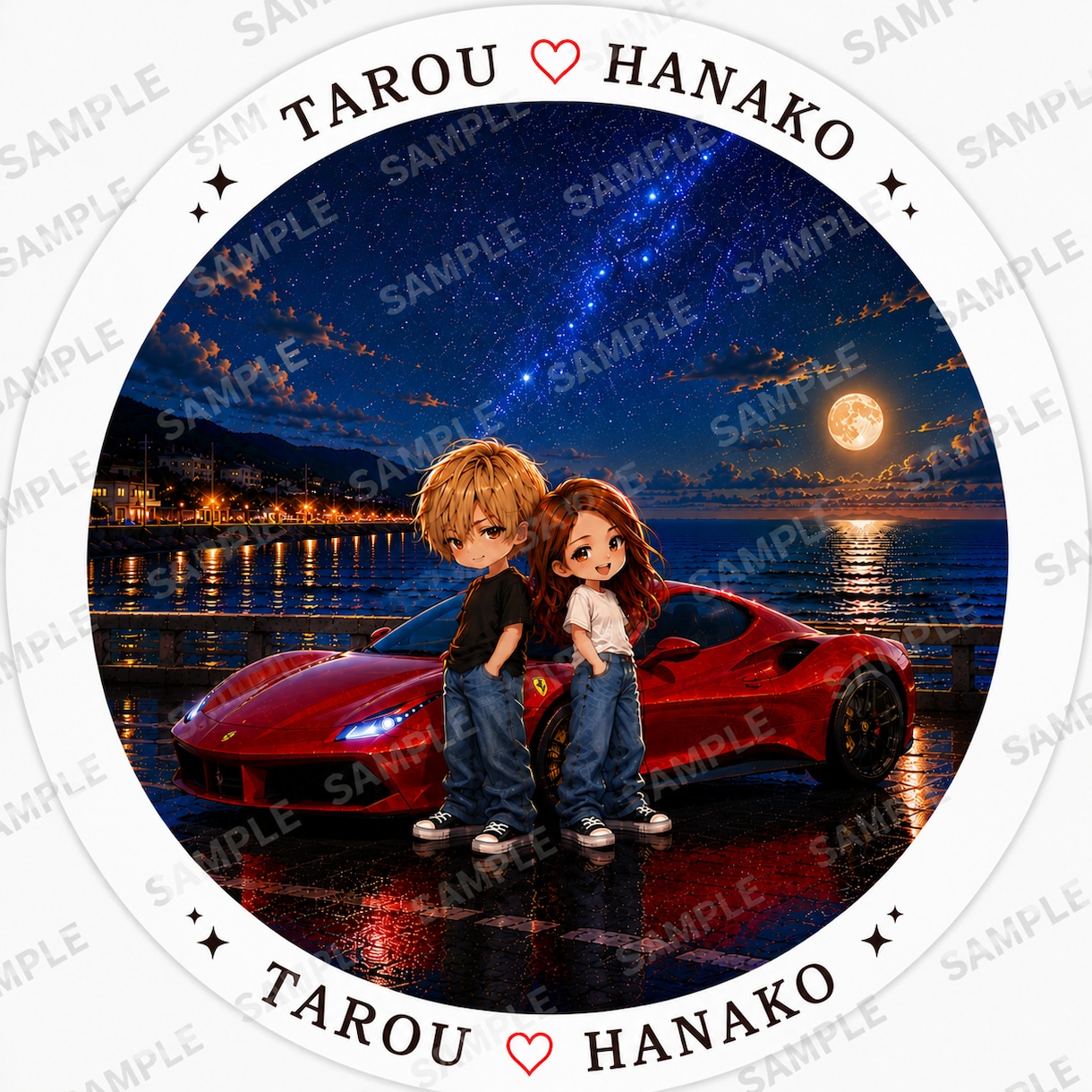 格安！オリジナルちびキャラ作成します ステッカー風も作成可能！性別・背景・ペアなどなんでもOK イメージ4