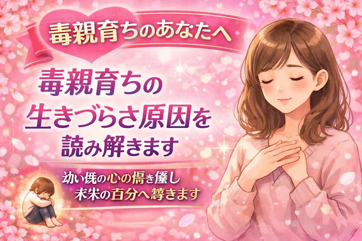 毒親育ちの生きづらさ原因を読み解きます 幼い頃の心の傷を癒し本来の自分へ導きます イメージ2