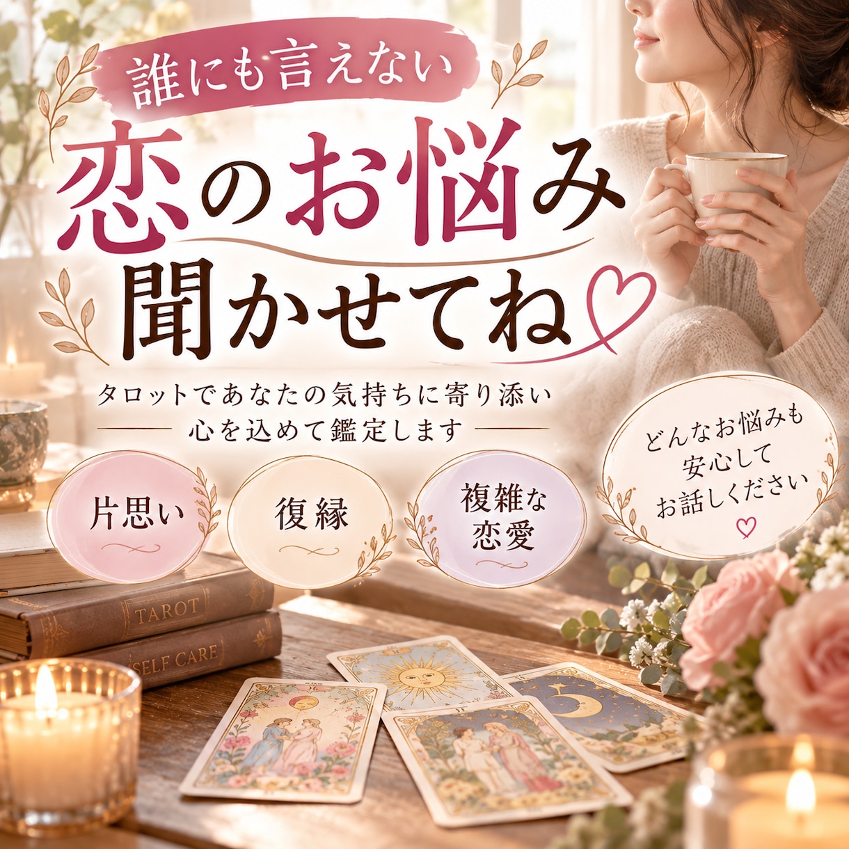 タロットカードで恋愛のお悩みを読み解きます 相手はどう思ってる？　知りたい事などなんでもお聞きください★ イメージ2
