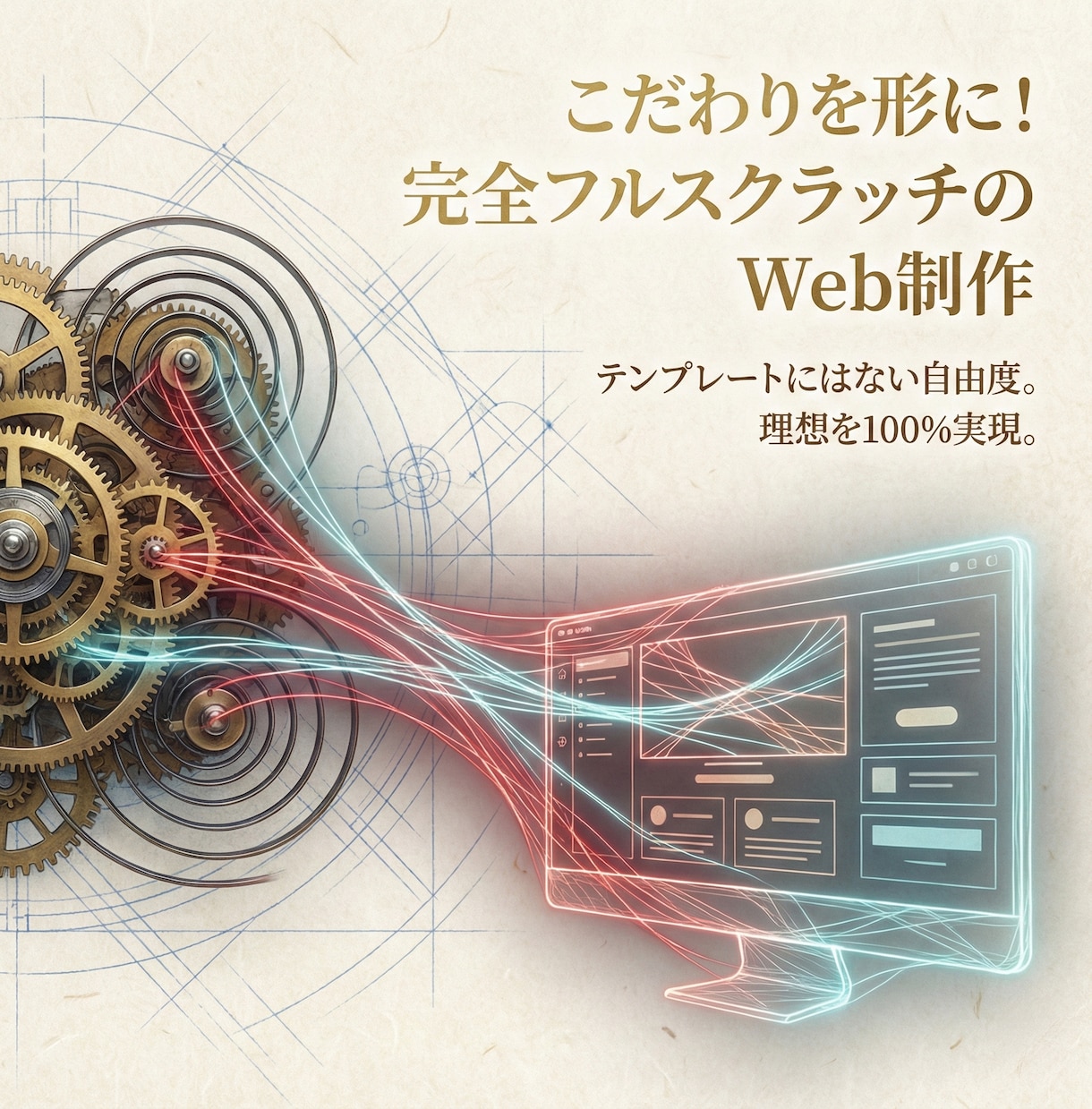 こだわりを形に！完全フルスクラッチのHPを作ります テンプレートにはない自由度を。あなたの理想を実現します イメージ5