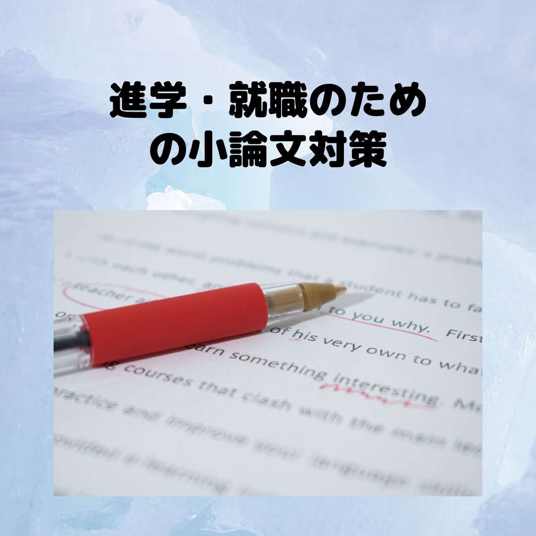 小論文対策します 受験のための小論文対策をお手伝いします！ イメージ1