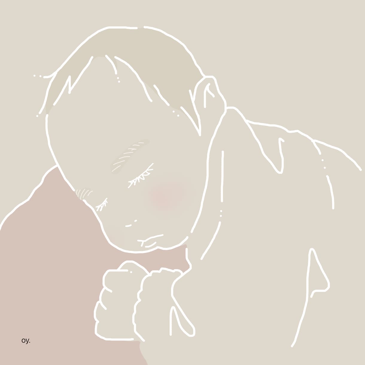 優しい線で淡色シンプルアートを描きます 写真を元にアイコン作成  家族/恋人/ペット etc イメージ7