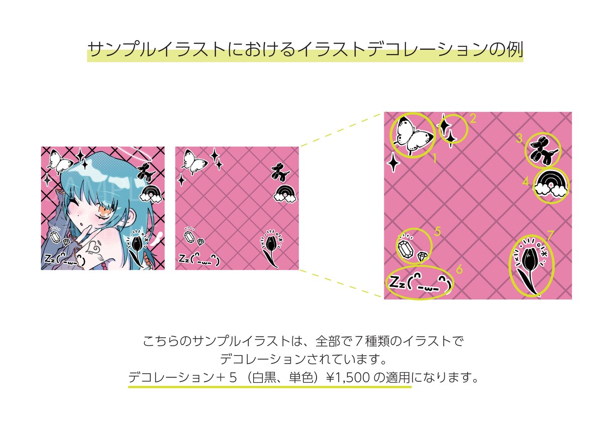 個性抜群で目立つ❤︎超かわいいイラスト描きます ポップでキュートな色合いが目を引く！アイコン、ボカロ、サムネ イメージ3