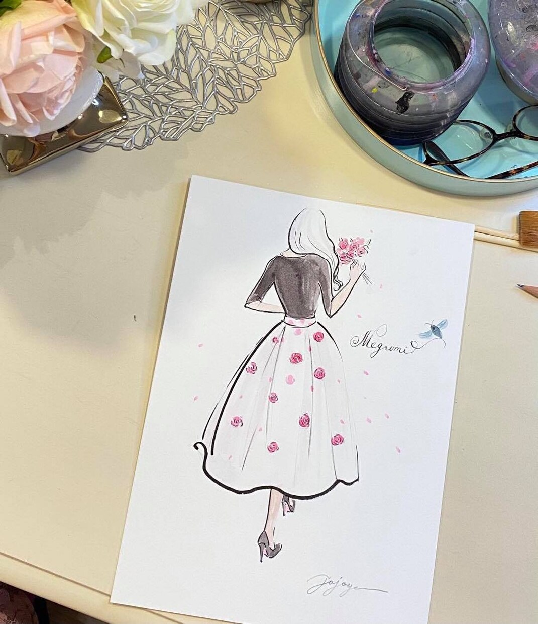 美しいアナタのための全身スタイル画を描きます コロナ時期から生まれたオンラインで非対面型の人物クロッキー イメージ6