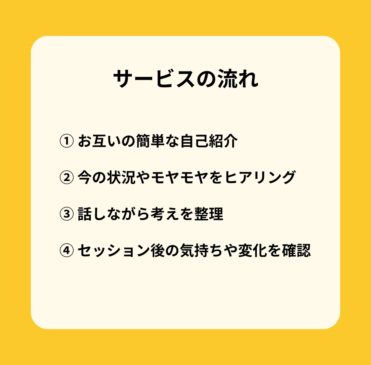 コーチングで、目標や方向性の整理をお手伝いします 目標がはっきりしないけど、前向きに進みたい方をサポートします イメージ3