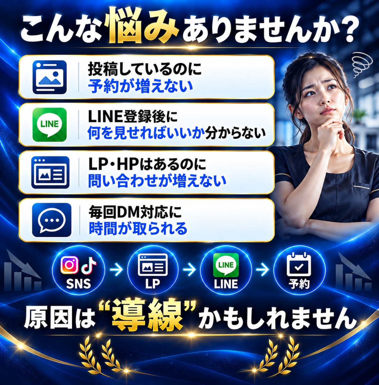 SNSから予約が入る集客導線の自動化を構築します 5社限定！SNS・LINE・LPをつなぎ予約まで自動化します イメージ2