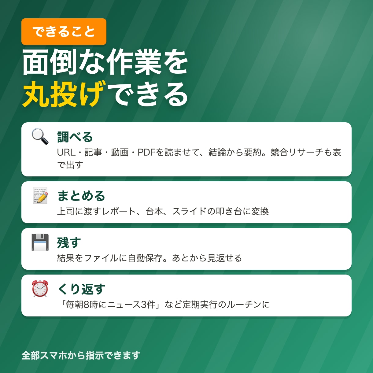 主婦学生営業マン必見！スマホでAI丸投げ教えます 10/31まで先着5名2,500円｜PC不要でAI丸投げ イメージ2