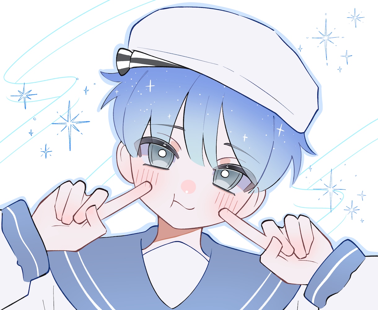 男女キャラをポップな絵柄でかわいく描きます 着物やドレスなど様々な用途に合わせて理想を形にします✨ イメージ1