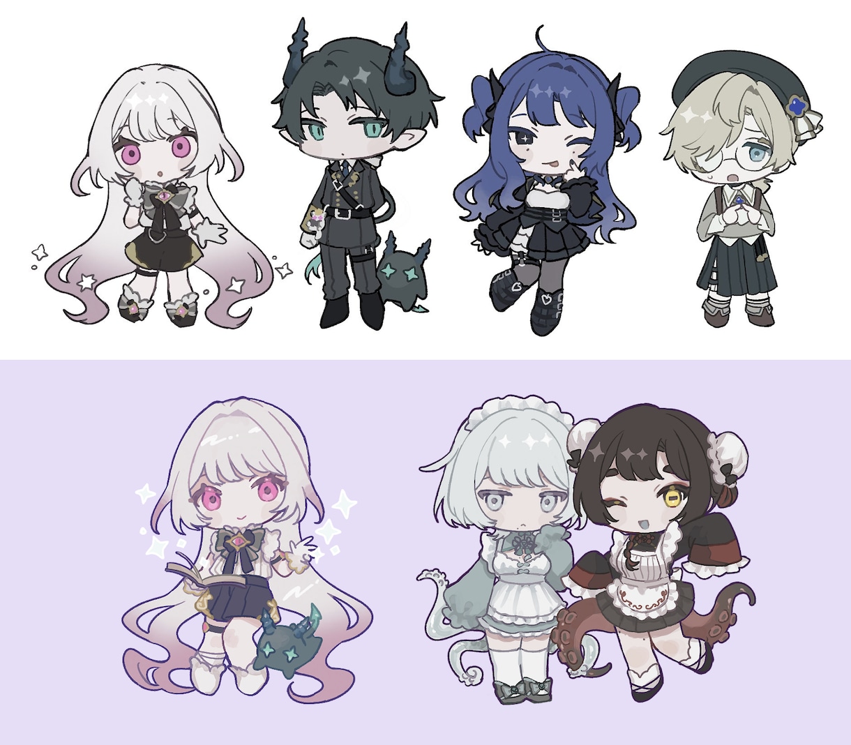 ミニキャラ制作いたします 可愛いデフォルメお描きします。配信活動/グッズ等に！ イメージ1