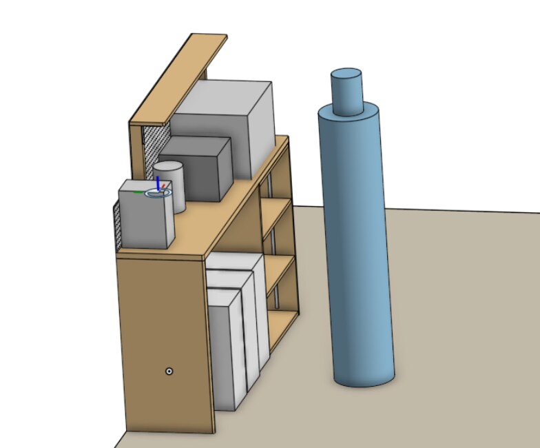 オーダーメイド家具の3Dモデルイメージ作成します サイズや部品構成イメージしたい方に！大型家具の経験あり イメージ2