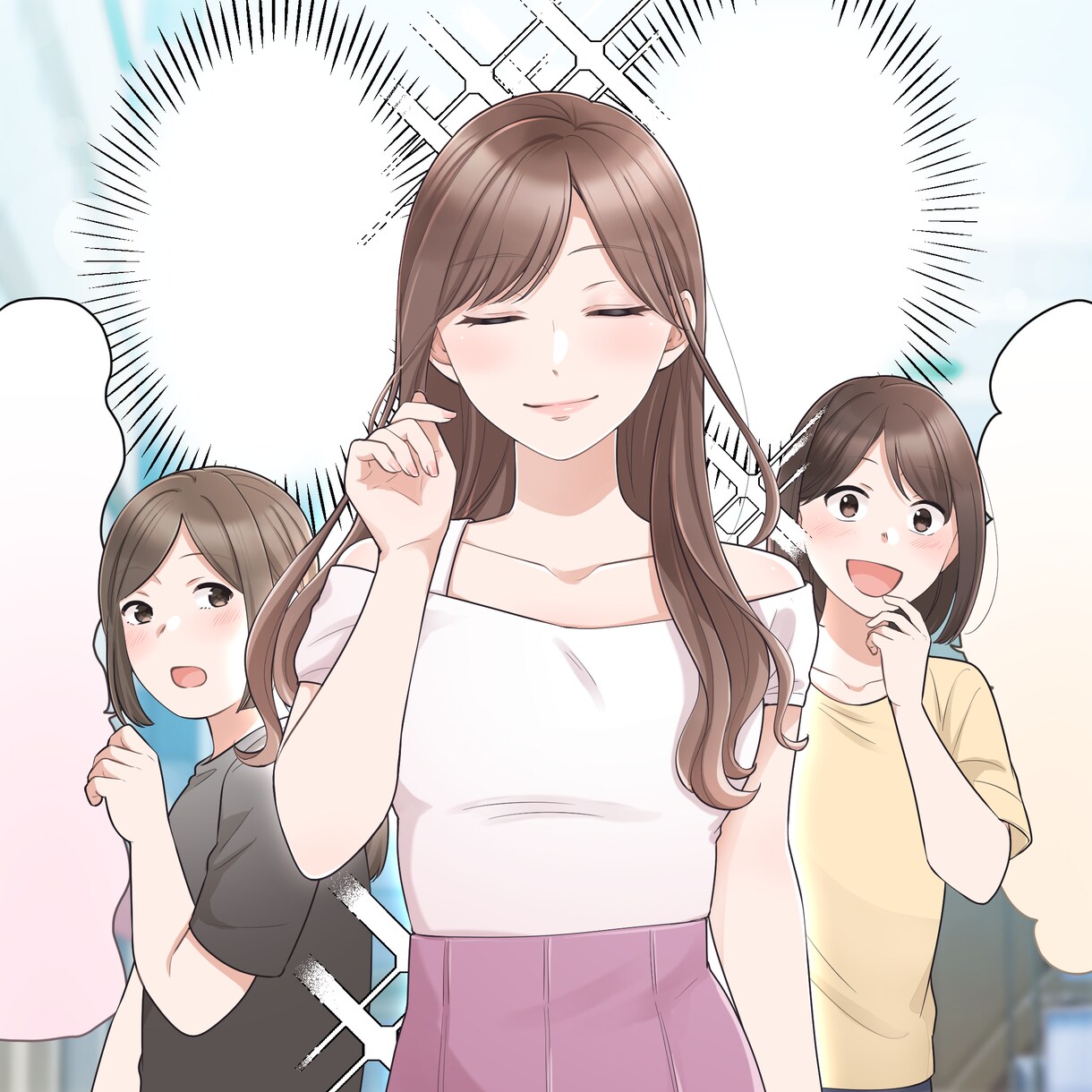 カラーイラスト・マンガ制作します ラフ修正無料/広告•LP•チラシ•YouTube漫画など イメージ1