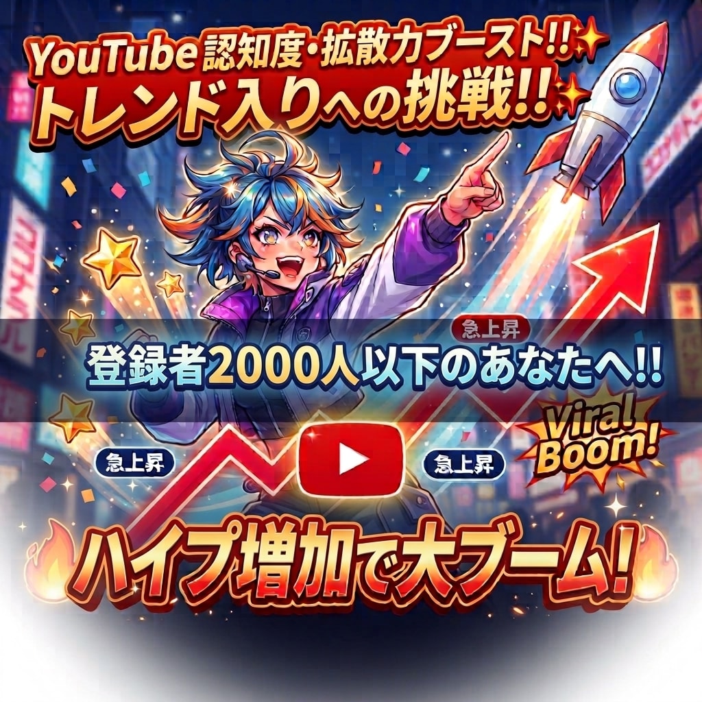 あなたの動画のハイプを日本国内から増加させます 初心者応援！YOUTUBEで正攻法でランキングを目指そう イメージ1