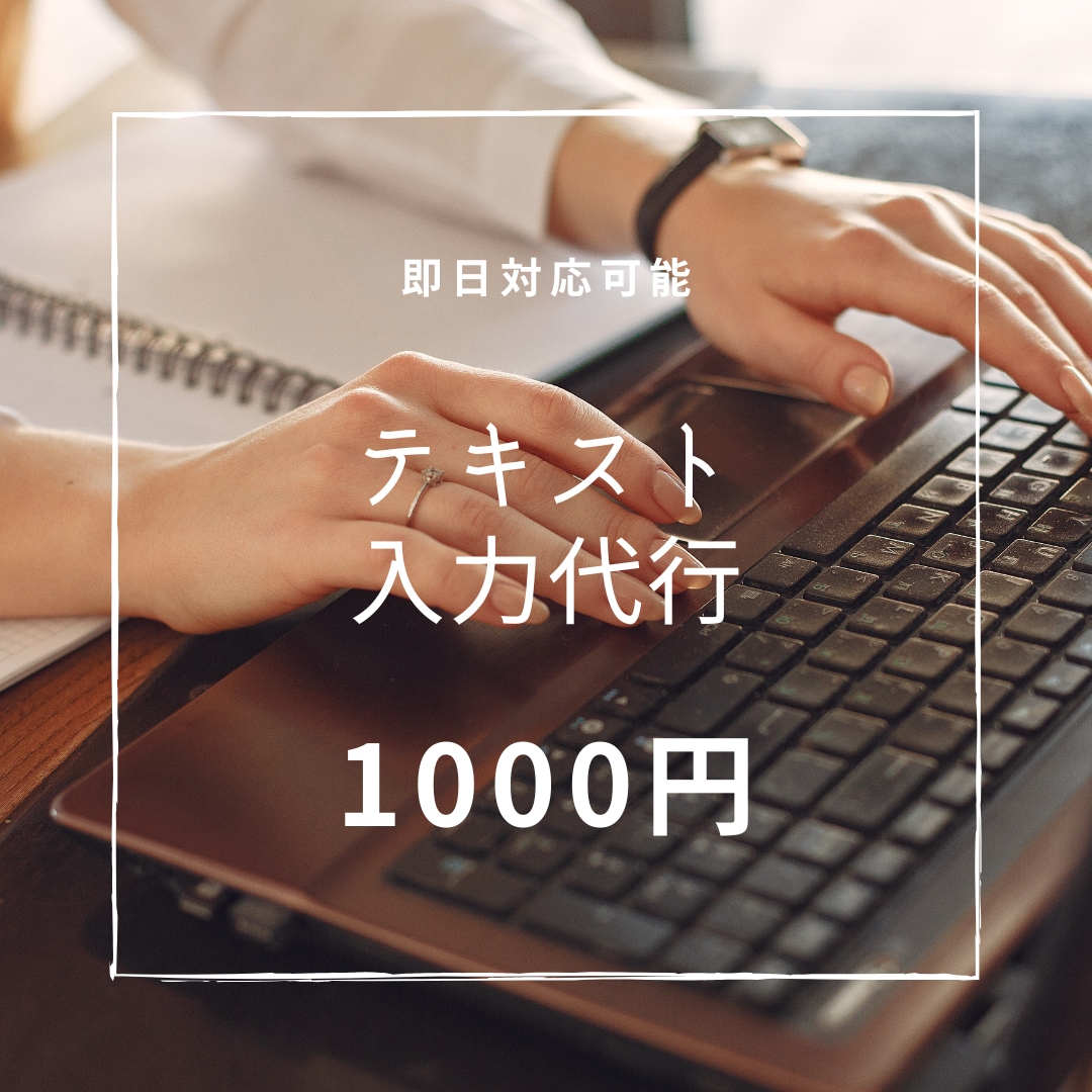 画像からテキストに変換！　お安くデータ入力致します 面倒な文字起こしを即日代行可能です！ イメージ1