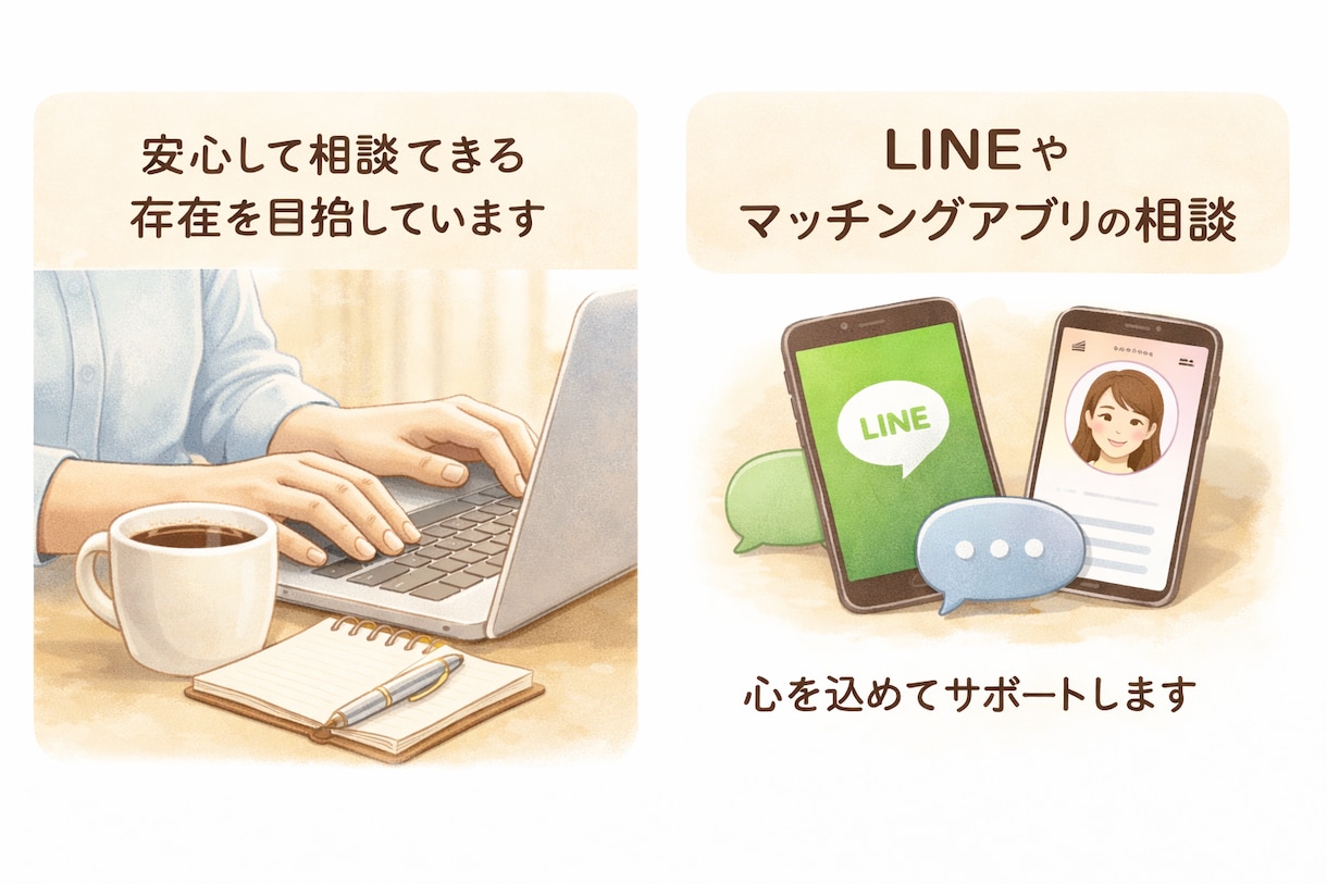無理しない恋愛のサポートしますます その一言、一緒に考えませんか？ イメージ2