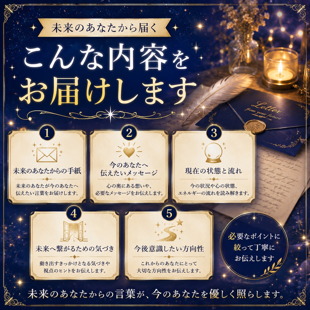 未来のあなたから今のあなたへ手紙を届けます 先の見えない今に、未来のあなたから希望と道しるべを届けます イメージ8