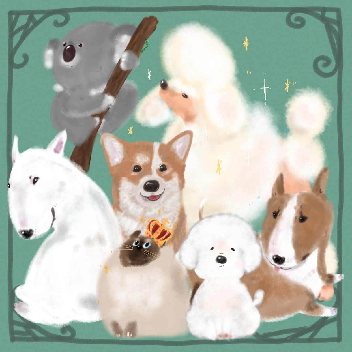 ふんわりタッチのペットアイコンを作成します プレゼントや記念の送り物、SNSのアイコンなどに！！ イメージ1