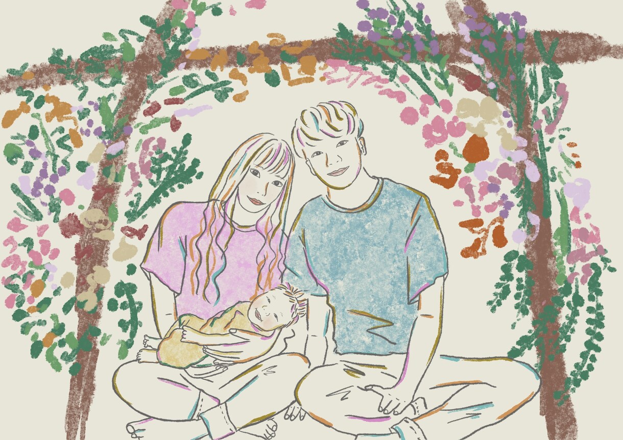 印刷可！そっくり似顔絵のおしゃれイラスト描きます それぞれの写真から一枚にカスタム可！記念やギフトに人気♡ イメージ8