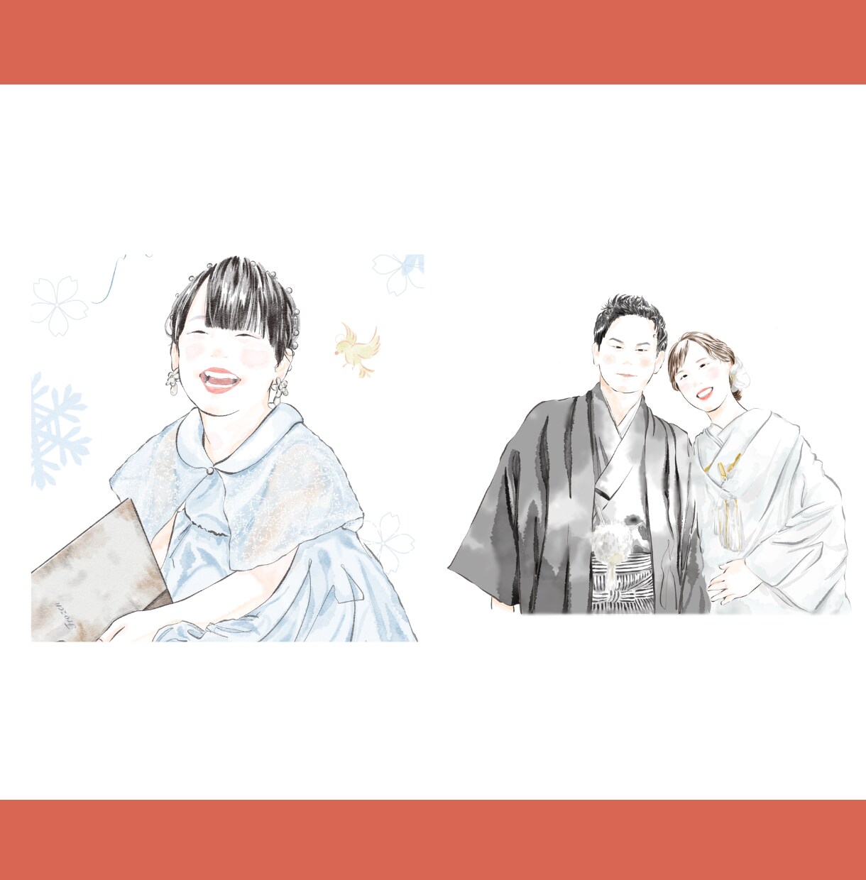 ほんのり優しいカラーで思い出を彩るイラスト描きます 【今だけ価格】記念日・家族写真・カップル・アイコン等 イメージ5