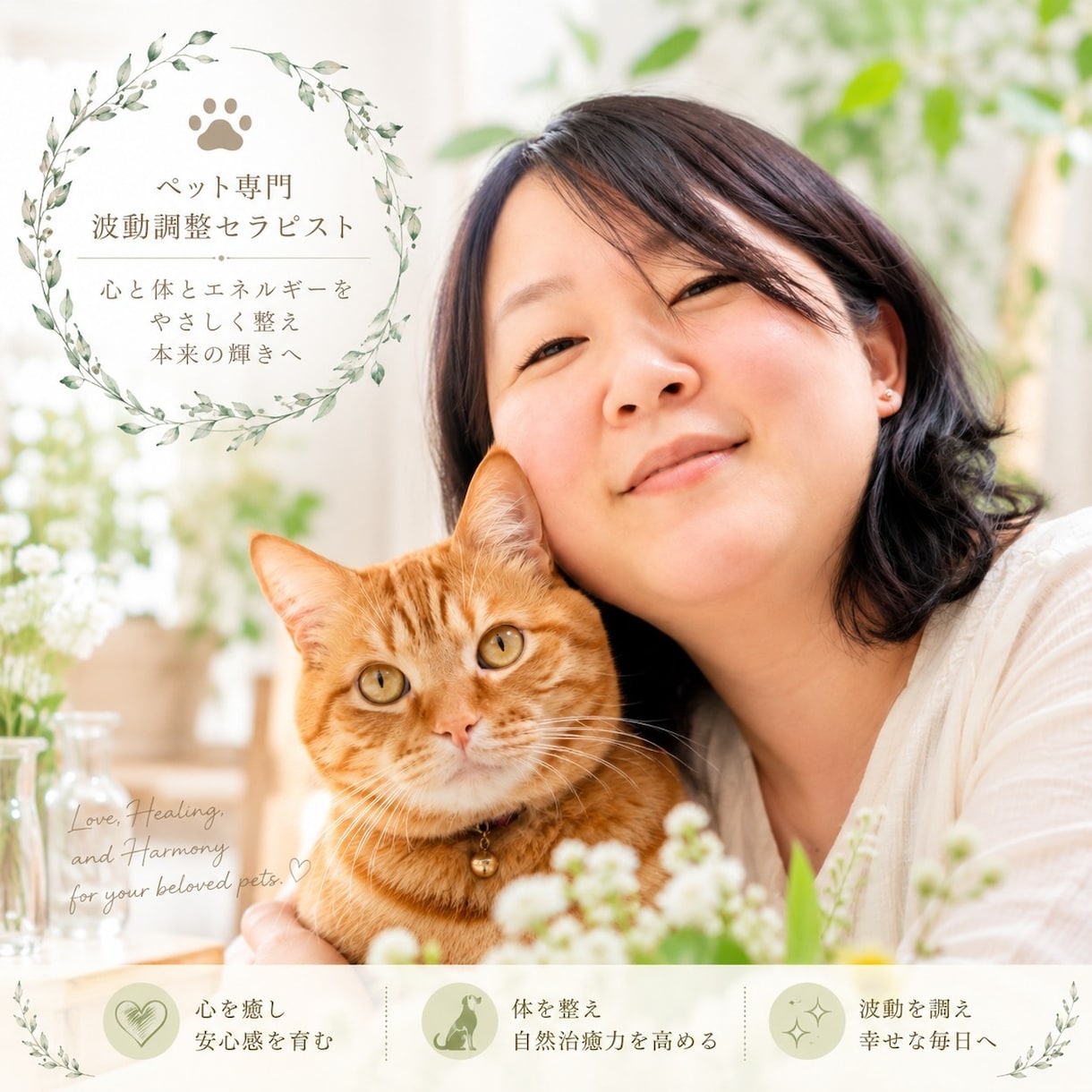 大切なペットのお気持ち見える化します ペットがいまどんな事を思っているのか診断し、調整します イメージ2