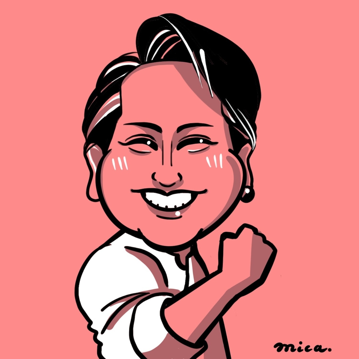 アイコン【イメージカラーのポップな似顔絵】描きます ビジネスにも使える似ていて嫌味のない似顔絵をアイコンにいかが イメージ2