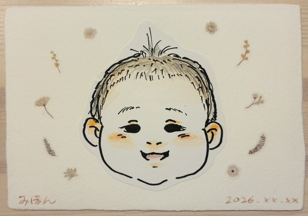 柔らかい印象で似顔絵を描きます ウェルカムボードやインテリア、端末壁紙等でご利用頂けます。 イメージ2