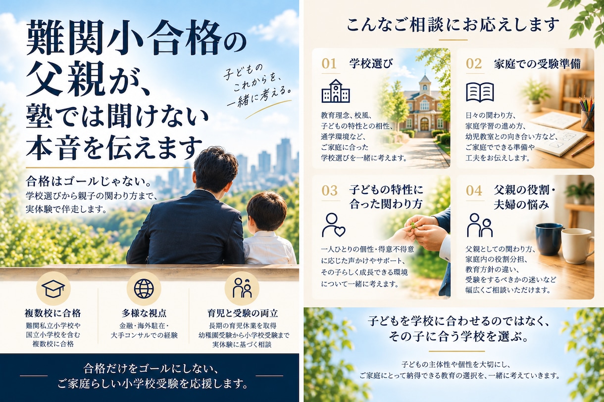 難関小合格の父親が、塾では聞けない本音を伝えます 合格はゴールじゃない。学校選びから親子の関わり方まで イメージ1