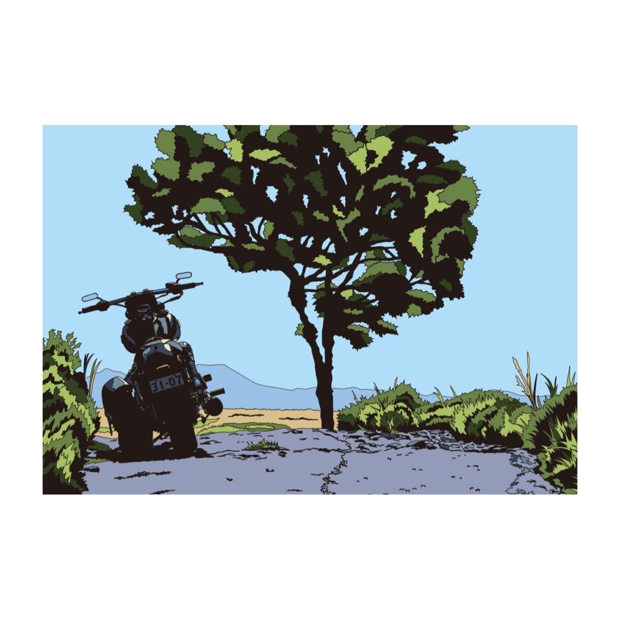 あなたの愛車バイク、思い出の風景をイラストにします 思い出を絵にして飾ってみませんか。額装サービスも承ります。 イメージ8