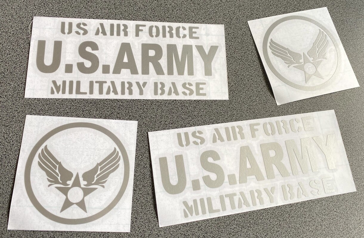 オリジナル オーダーステッカー 制作します U.S.ARMY 4枚セット カッティングステッカー イメージ6