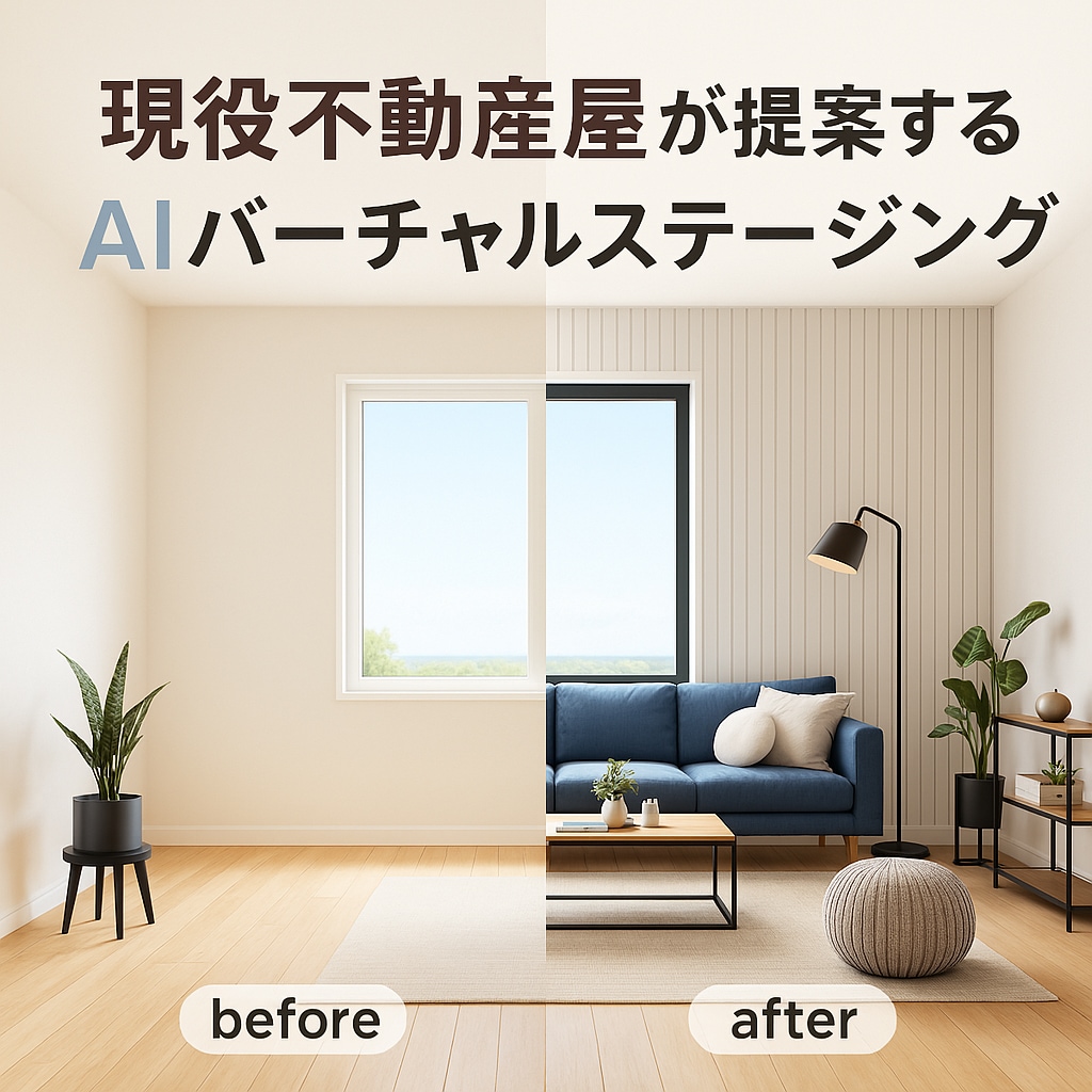 AIで空き部屋をバーチャルステージングします 現役不動産屋が提案！AIで空き部屋をプロ目線で魅せる空間へ イメージ1