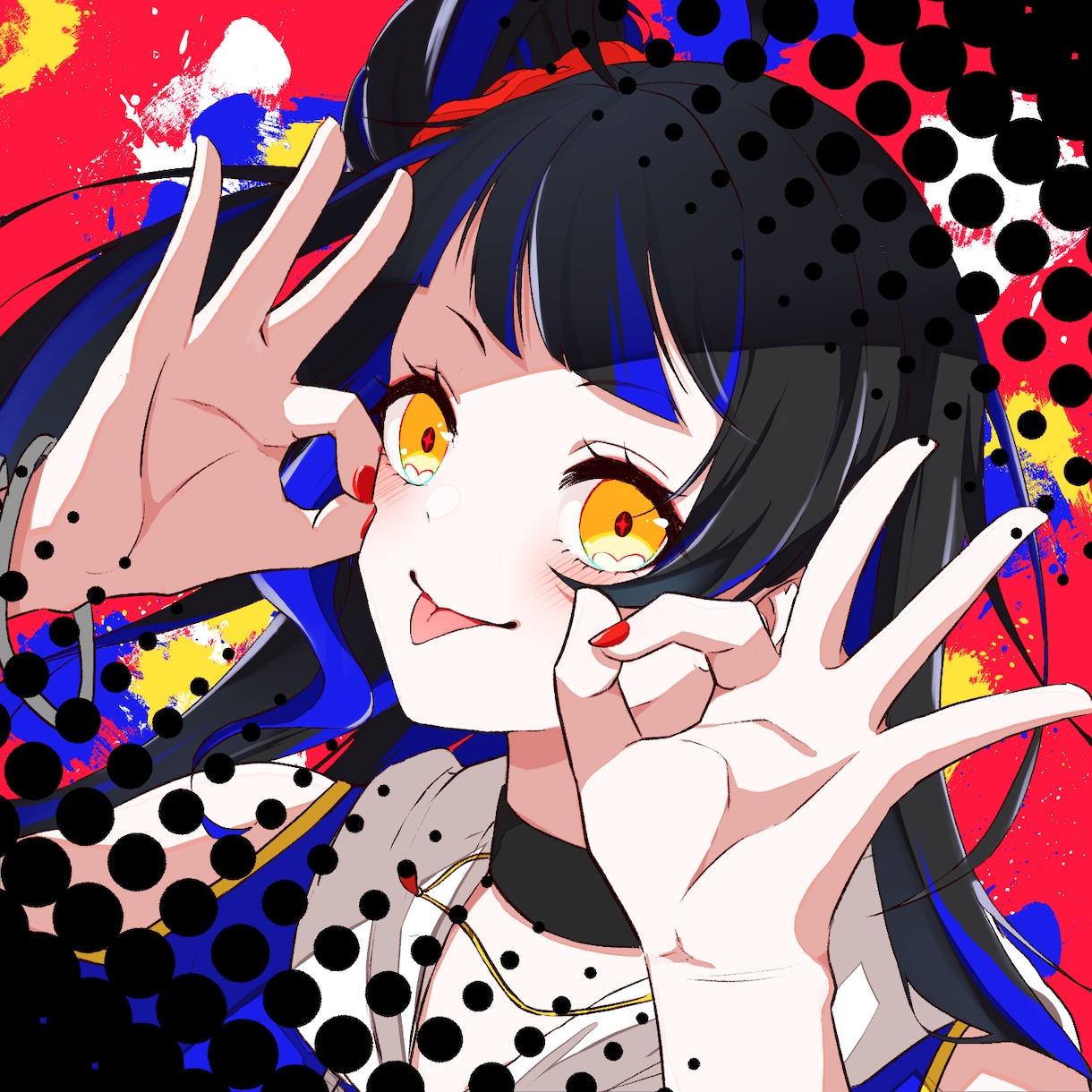 パキッとした印象のアイコンお描きします SNSで使える自分だけのアイコンお作りします！ イメージ1