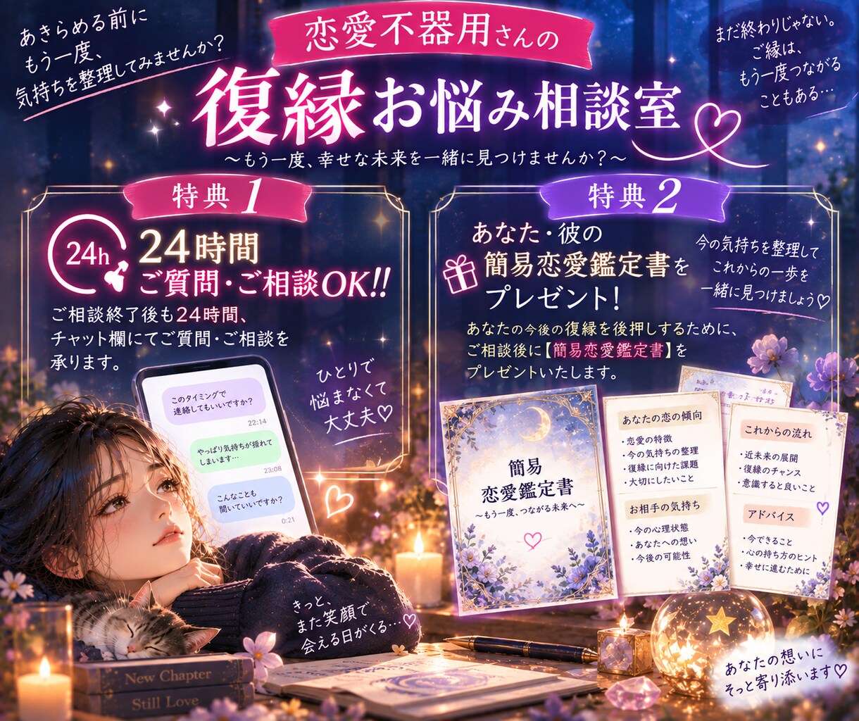 元彼・元彼女と復縁どうしよう…お悩み一緒に考えます 「戻りたい。でも怖い…」揺れるあなたの気持ちに寄り添います♡ イメージ3